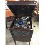 A HMV wind up gramophone