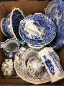 Box of assorted china, including Aynsley, Doulton etc.