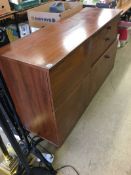 Avalon teak sideboard and a teak sewing cabinet with two drawers