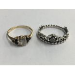 Two costume jewellery rings