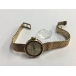 A ladies 9ct gold wristwatch