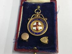 9ct gold football medal