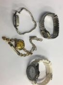 Various watches, including a 9ct gold ladies watch