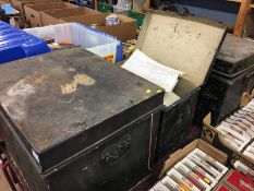 Three deed boxes and various indentures etc.