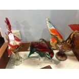 Assorted Murano glass figures