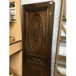 Carved oak wardrobe doors