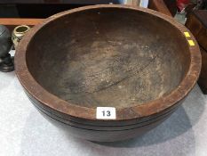 Large wooden bowl