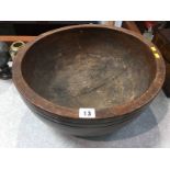 Large wooden bowl