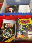 Two boxes of Star Wars comics