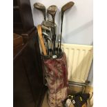 Set of golf clubs