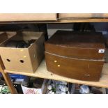 Gramophone and four boxes of assorted