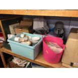 Assorted tea china, sewing machine etc.