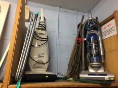 Assorted tools and two vacuums