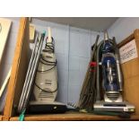 Assorted tools and two vacuums