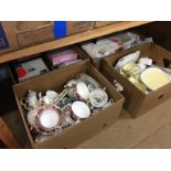 Four boxes of assorted china, including Royal Albert etc.