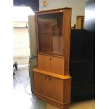 Teak corner cabinet