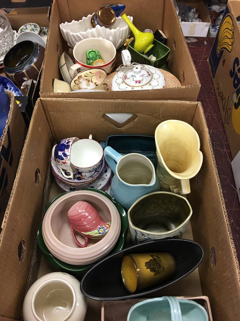 Two boxes assorted china