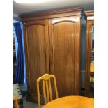 A late 19th century mahogany double door wardrobe