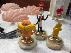 Three limited edition Dr Seuss figures