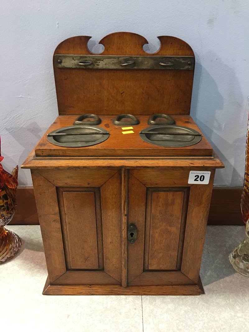 Oak smokers cabinet