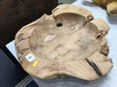 Carved wooden bowl