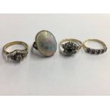 Two 9ct rings and two others
