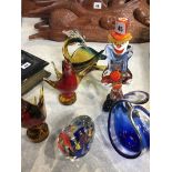 Collection of assorted Murano glass