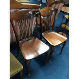 Two mahogany office chairs