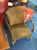 Gold basket weave chair