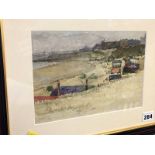 George Horton (1859-1950), watercolour, signed, 'Tynemouth the Sands, Northumberland', 17cm x 24cm