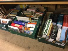 Four trays of books