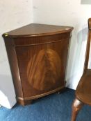 Reproduction mahogany corner cabinet