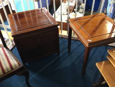 Two Oriental hardwood tables