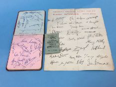 An autograph book to include Blackpool, Stan Mortenson, Manchester United, Arsenal, Liverpool,