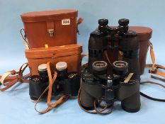 Pair of Ross and Co. binoculars, together with two other pairs