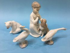 Four pieces of Lladro