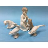 Four pieces of Lladro