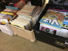 Four boxes of assorted Annuals; Broons etc.