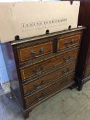 Reproduction mahogany chest of drawers