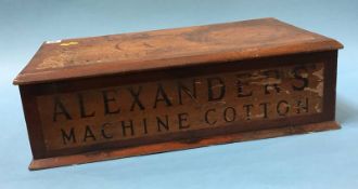 An Alexander's Machine Cotton advertising set of two drawers