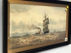 William Thomas Nichols Boyce (1858-1911), watercolour, signed, dated 1902, 'Steamships and Sailing