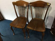 A pair of 1930's mahogany chairs