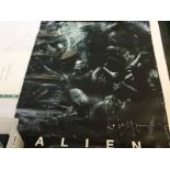 Alien poster signed by Sigourney Weaver