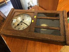 Oak cased wall clock