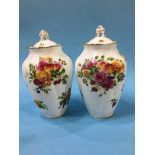 Pair Royal Albert 'Harvest Rose' vases