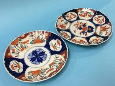 Two Japanese Imari plates