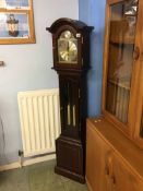 A reproduction mahogany Grandmother clock 'Thomas Byrne'