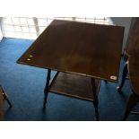 Edwardian square top occasional table