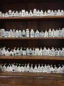 A set of Bols KLM Delft blue miniature houses, numbers 1 - 84 (full and sealed)