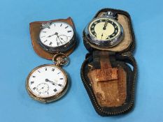 Gold plated pocket watch and silver pocket watch etc.